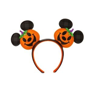 Mickey Mouse Halloween Pumpkin Ears Headband For Adults
